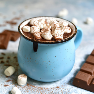 picture of a mug of hot chocolate with marshmallows